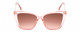 Front View of Kendall+Kylie KK5126 CHARLOTTE Cateye Sunglasses in Blush Crystal Gold/Pink 54mm