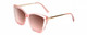 Profile View of Kendall+Kylie KK5126 CHARLOTTE Cateye Sunglasses in Blush Crystal Gold/Pink 54mm