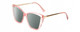 Profile View of Kendall+Kylie KK5126 CHARLOTTE Designer Polarized Reading Sunglasses with Custom Cut Powered Smoke Grey Lenses in Blush Pink Crystal Gold Ladies Cat Eye Full Rim Acetate 54 mm