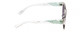 Side View of Kendall+Kylie KK5131CE BLAKE Women's Sunglasses in Clear Crystal Teal/Grey 54 mm