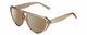 Profile View of Kendall+Kylie KK5135CE JAE Designer Polarized Reading Sunglasses with Custom Cut Powered Amber Brown Lenses in Golden Wheat Beige Crystal Ladies Oval Full Rim Acetate 56 mm