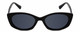 Front View of Kendall+Kylie KK5140CE KAIA Women's Oval Designer Sunglasses in Black/Grey 51 mm