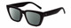Profile View of Kendall+Kylie KK5145CE SADIE Designer Polarized Reading Sunglasses with Custom Cut Powered Smoke Grey Lenses in Matte Black Ladies Square Full Rim Acetate 50 mm