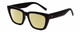 Profile View of Kendall+Kylie KK5145CE SADIE Designer Polarized Reading Sunglasses with Custom Cut Powered Sun Flower Yellow Lenses in Matte Black Ladies Square Full Rim Acetate 50 mm