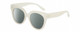 Profile View of Kendall+Kylie KK5149CE JAMIE Designer Polarized Sunglasses with Custom Cut Smoke Grey Lenses in Milky Beige Crystal Ladies Round Full Rim Acetate 51 mm