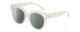 Profile View of Kendall+Kylie KK5149CE JAMIE Designer Polarized Reading Sunglasses with Custom Cut Powered Smoke Grey Lenses in Milky Beige Crystal Ladies Round Full Rim Acetate 51 mm
