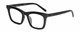 Profile View of Kendall+Kylie KK5150CE CRYSTAL Designer Progressive Lens Blue Light Blocking Eyeglasses in Gloss Black Ladies Panthos Full Rim Acetate 50 mm
