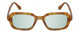 Front View of Kendall+Kylie GINGER Women Sunglasses in Golden Tortoise Havana/Light Green 50mm