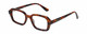 Profile View of Kendall+Kylie KK5152CE GINGER Designer Reading Eye Glasses in Berry Purple Demi Tortoise Havana Ladies Hexagonal Full Rim Acetate 50 mm