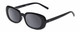 Profile View of Kendall+Kylie KK5153CE VANESSA Women Oval Designer Sunglasses in Black/Grey 54mm