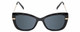 Front View of Kendall+Kylie KK5156CE FRANNIE Womens Cat Eye Sunglasses in Black Gold/Grey 52mm