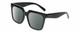 Profile View of Kendall+Kylie KK5160CE COLLEEN Designer Polarized Reading Sunglasses with Custom Cut Powered Smoke Grey Lenses in Gloss Black Ladies Square Full Rim Acetate 54 mm