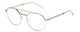 Profile View of BOLLE OVA Designer Blue Light Blocking Eyeglasses in Silver Clear Crystal Ladies Pilot Full Rim Metal 52 mm