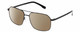 Profile View of BOLLE NAVIS Designer Polarized Sunglasses with Custom Cut Amber Brown Lenses in Matte Gunmetal Black Mens Panthos Full Rim Metal 58 mm