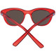 Close Up View of SPY Optics Boundless Unisex Cat Eye Sunglass Red/Bronze Blue Spectra Mirror 53mm
