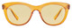 Front View of SPY Optics Boundless Unisex Cat Eye Designer Sunglass Orange Crystal/Yellow 53mm