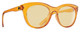 Top View of SPY Optics Boundless Unisex Cat Eye Designer Sunglass Orange Crystal/Yellow 53mm