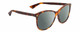 Profile View of Gucci GG0024S Designer Polarized Reading Sunglasses with Custom Cut Powered Smoke Grey Lenses in Brown Tortoise Havana Unisex Square Full Rim Acetate 58 mm