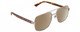 Profile View of Gucci GG0529S Designer Polarized Sunglasses with Custom Cut Amber Brown Lenses in Ruthenium Silver Tortoise Unisex Square Full Rim Metal 60 mm