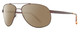 Profile View of Reptile Gladiator Designer Polarized Reading Sunglasses with Custom Cut Powered Amber Brown Lenses in Matte Espresso Tortoise Unisex Pilot Full Rim Metal 62 mm