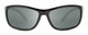 Profile View of Reptile Whiptail Designer Polarized Reading Sunglasses with Custom Cut Powered Smoke Grey Lenses in Gloss Black Unisex Cat Eye Full Rim Acetate 64 mm