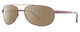 Profile View of Reptile Highlands Designer Polarized Reading Sunglasses with Custom Cut Powered Amber Brown Lenses in Espresso Dark Brown Unisex Pilot Full Rim Metal 61 mm