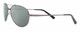Profile View of Reptile Madagascar Designer Polarized Reading Sunglasses with Custom Cut Powered Smoke Grey Lenses in Dark Gray Unisex Pilot Full Rim Titanium 59 mm