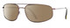 Profile View of Reptile Rattler Designer Polarized Reading Sunglasses with Custom Cut Powered Amber Brown Lenses in Espresso Dark Brown Unisex Pilot Full Rim Metal 62 mm