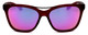 Front View of Smith Optics Cavalier Cat Eye Sunglass Red Gunmetal/Chromapop Purple Mirror 55mm