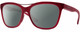 Profile View of Smith Optics Cavalier-LPA Designer Polarized Sunglasses with Custom Cut Smoke Grey Lenses in Matte Maroon Red Gunmetal Ladies Cat Eye Full Rim Acetate 55 mm