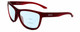 Profile View of Smith Optics Eclipse-LPA Designer Progressive Lens Blue Light Blocking Eyeglasses in Matte Crystal Maroon Red Unisex Cat Eye Full Rim Acetate 58 mm