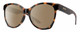 Profile View of Smith Optics Fairground-086 Designer Polarized Sunglasses with Custom Cut Amber Brown Lenses in Dark Tortoise Havana Brown Amber Ladies Round Full Rim Acetate 55 mm
