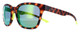 Profile View of Smith Optics Founder Unisex Sunglass Tortoise Havana/Chromapop Green Mirror 55mm