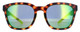 Front View of Smith Optics Founder Unisex Sunglass Tortoise Havana/Chromapop Green Mirror 55mm