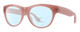 Profile View of Smith Optics Sophisticate-F45 Designer Progressive Lens Blue Light Blocking Eyeglasses in Mauve Purple Crystal Ladies Round Full Rim Acetate 54 mm