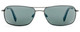 Front View of Reptile Gomek Unisex Rectangular Polarized Sunglasses Gunmetal Silver/Grey 60 mm