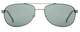 Front View of Reptile Highlands Unisex Aviator Polarized Sunglasses Gunmetal Silver/Grey 61 mm