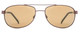 Front View of Reptile Highland Avaitor Designer Polarized Sunglasses Espresso/Amber Brown 61mm
