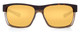 Front View of Reptile Loggerhead Unisex Rectangle Polarized Sunglass Tortoise/Amber Brown 60mm