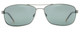 Front View of Reptile Pecos Men Avaitor Designer Polarized Sunglass Gunmetal Silver/Grey 67 mm