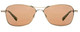 Front View of Reptile Rabida Unisex Aviator Polarized Sunglasses Antique Gold/Amber Brown 58mm
