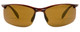 Profile View of Reptile Racerunner Unisex Cateye.5-Rimless Polarize Sunglass Tortoise/Brown 64mm