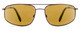 Front View of Reptile Rattler Unisex Aviator Polarized Sunglasses in Espresso/Amber Brown 62mm