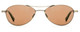 Front View of Reptile Santiago Womens Oval Polarized Sunglasses Antique Gold/Amber Brown 55 mm
