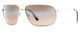 Profile View of Reptile Terrapin Avaitor Polarized Sunglasses Chrome Silver/Brown Gradient 62 mm