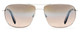 Front View of Reptile Terrapin Avaitor Polarized Sunglasses Chrome Silver/Brown Gradient 62 mm