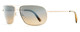 Profile View of Reptile Terrapin Unisex Avaitor Polarized Sunglass Gold Plate/Grey Gradient 62mm