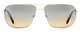 Front View of Reptile Terrapin Unisex Avaitor Polarized Sunglass Gold Plate/Grey Gradient 62mm