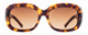 Front View of Reptile Woma Womens Polarized Sunglasses Wood Tortoise/Amber Brown Gradient 55mm