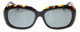 Front View of Reptile Woma Womens Oval Polarized Sunglasses in Black Tortoise Havana/Grey 55mm